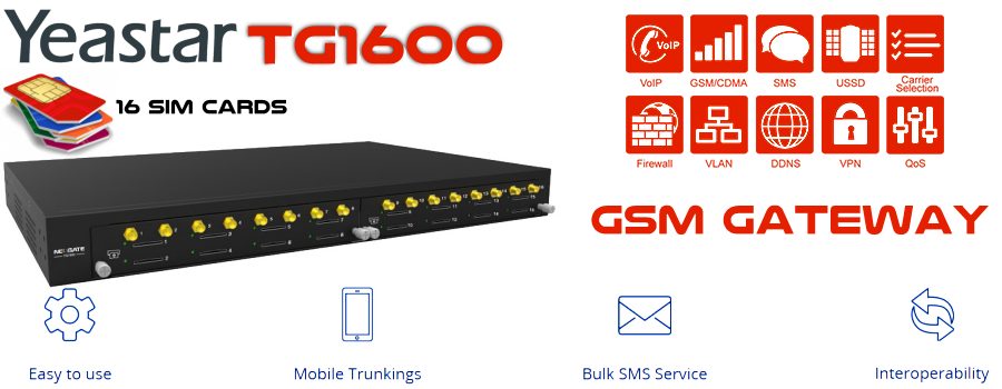 TG1600 GSM Gateway Dubai UAE - Yeastar TG1600 GSM Gateway